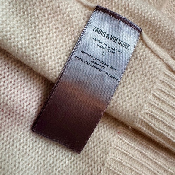 Zadig & Voltaire "Markus Markus" Intarsia Cashmere Sweater WMNS L NWOT - Picture 8 of 16